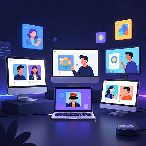 Futuristic Virtual Art Gallery Showcase