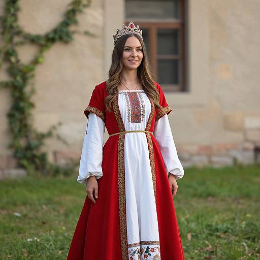 Medieval Romanian Woman in Costume