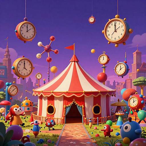 Surreal Bug-Eye Carnival Dreamscape