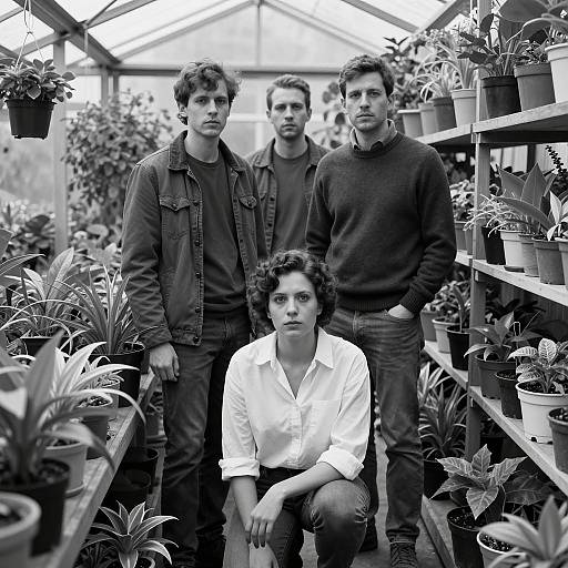 Intimate Gathering in a Greenhouse