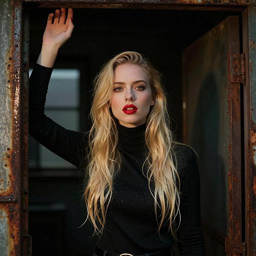 Dramatic Portrait in a Rustic Setting