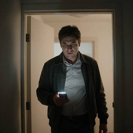 Mysterious Man in Dim Doorway