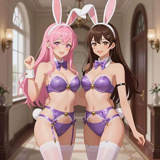 Steampunk Bunny Girls in Lingerie