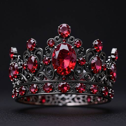 Regal Ruby Crystal Crown Detail
