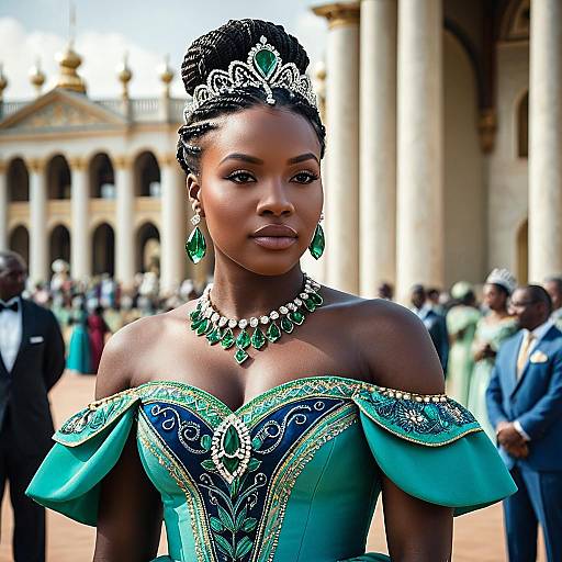 Regal Princess Tiana in Blue Dress