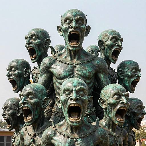 Surreal Bronze Humanoid Horror