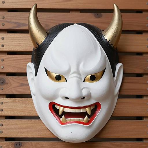 Traditional Japanese Oni Mask