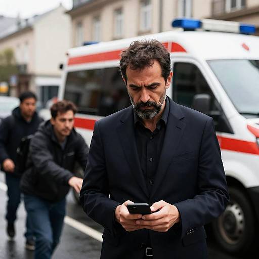 Intense Man by Urban Ambulance Scene