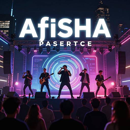 Futuristic Neon Concert Poster