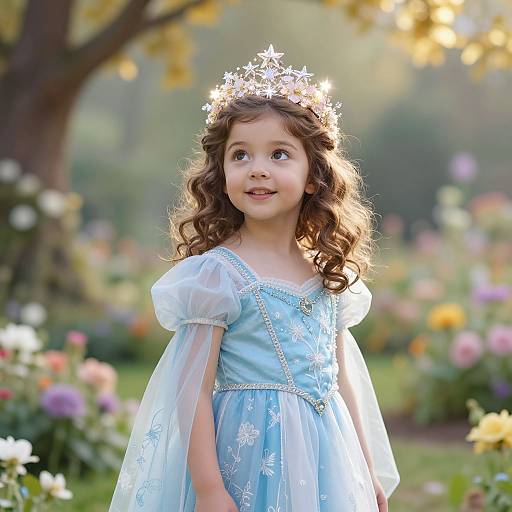 Curious Girl in Enchanted Garden