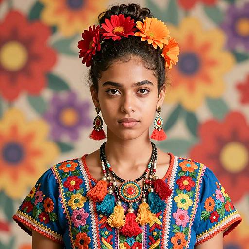 Vibrant Portrait of a Young Woman