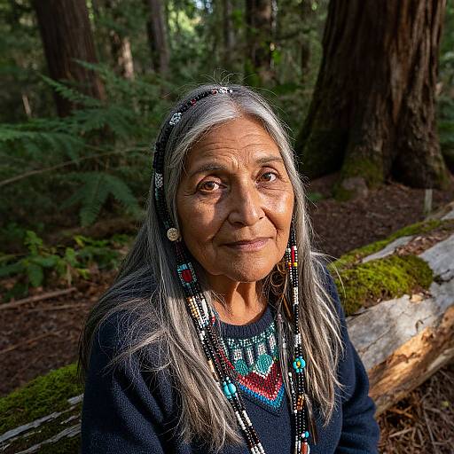 Photorealistic Portrait of Elderly Native American