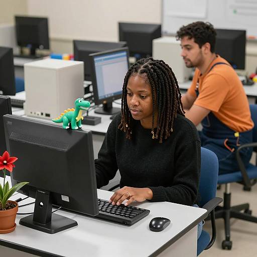 Cluttered Classroom with Diverse Students
