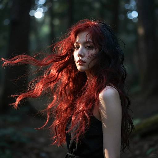 Dual-Toned Hair in Fantasy Forest