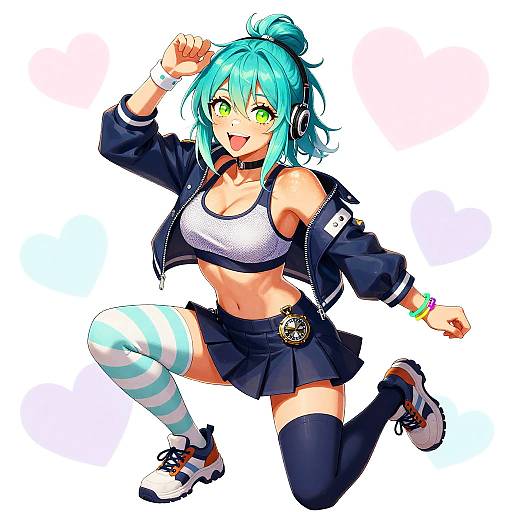 Cheerful Athletic Anime Girl