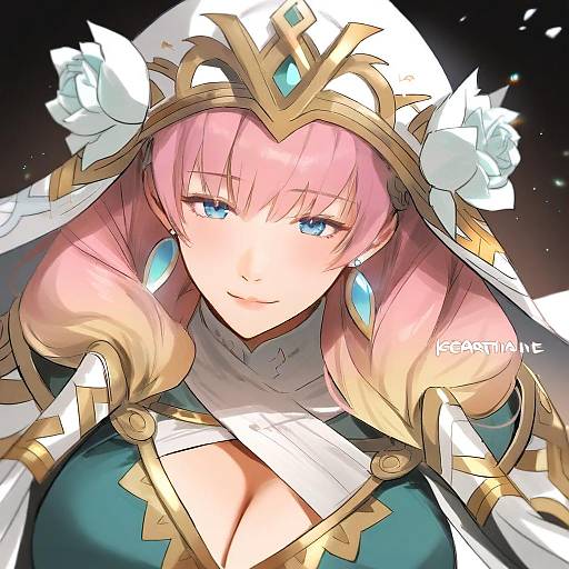 Illustration of Gunnthra (fire emblem), fire emblem in the style of Kadeart
