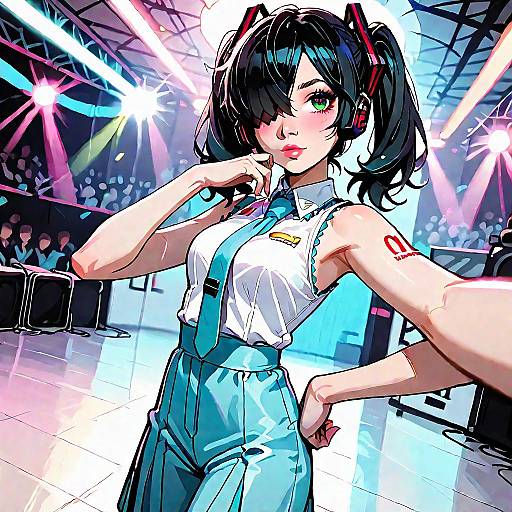 Anime Cosplay Selfie on Stage