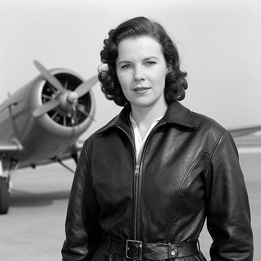 Amelia Earhart Vintage Aviator Portrait