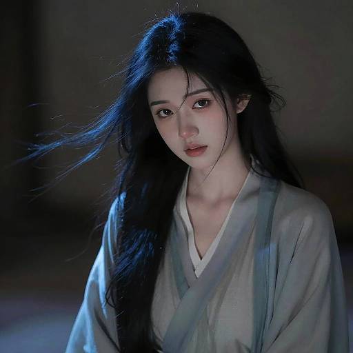 Soft Anime Portrait of Quiet Vulnerability