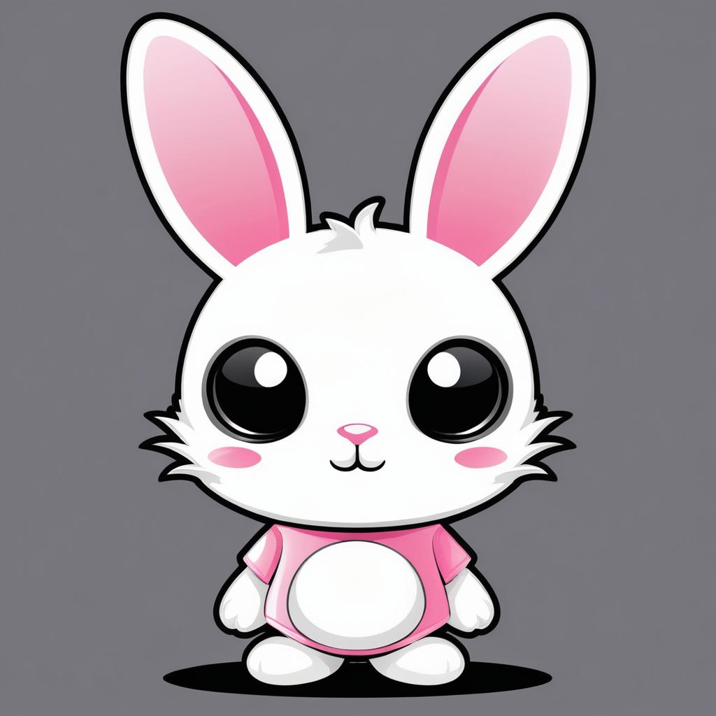 Adorable Rabbit Vector for T-Shirt Design