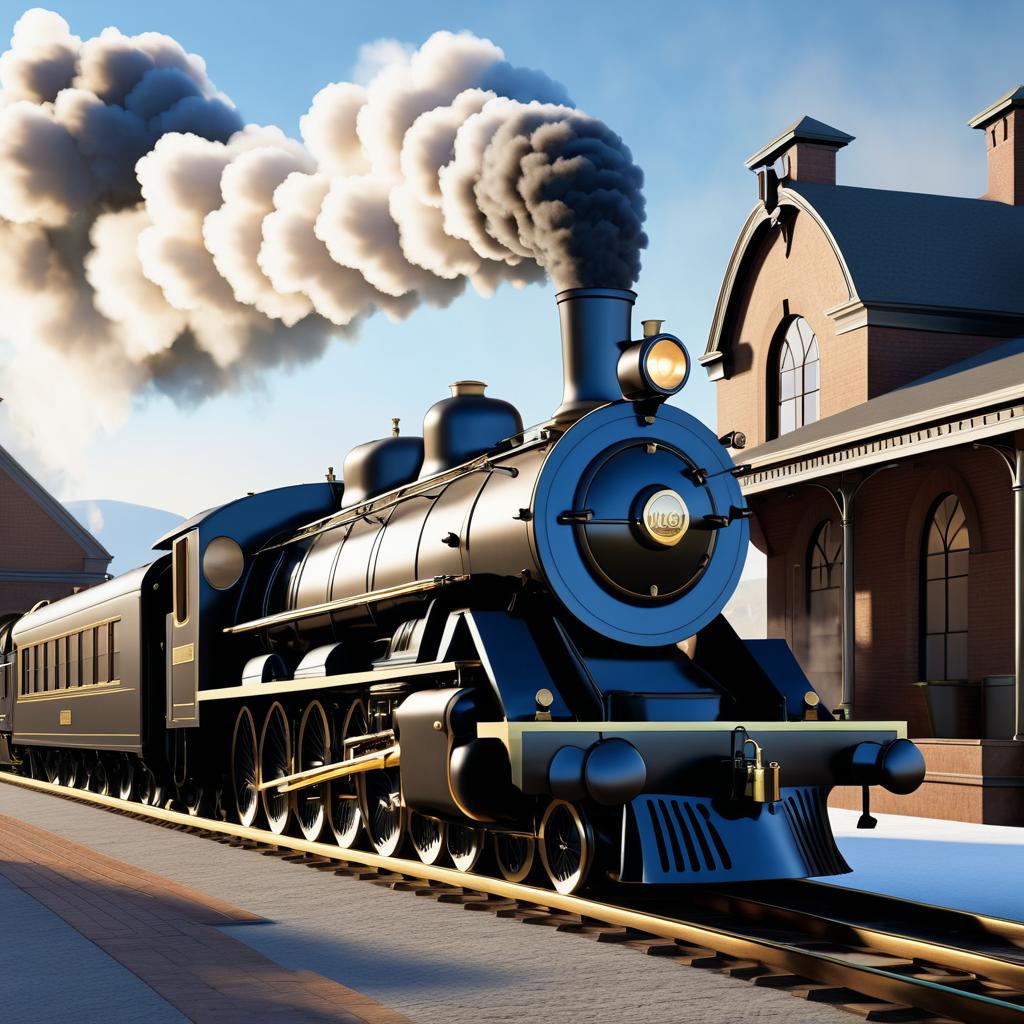 Vintage Steam Locomotive in 3D Realism