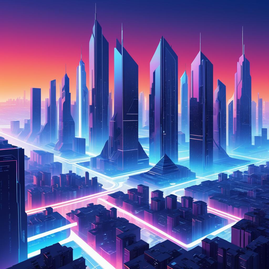 Futuristic Cityscape: Vivid Ultra HD Art