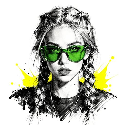 Edgy Silver-Haired Woman Portrait