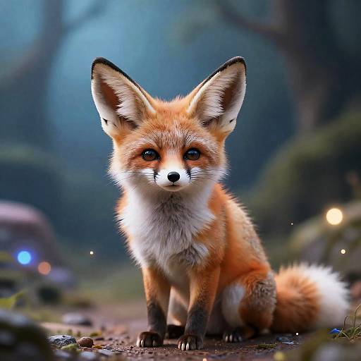 Magical Fennec Fox in Enchanted Wonderland