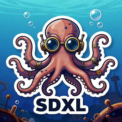 Steampunk Octopus Mascot Logo