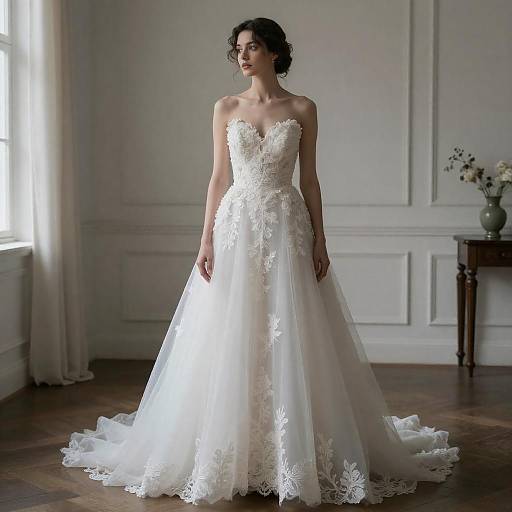 Elegant Strapless Wedding Dress