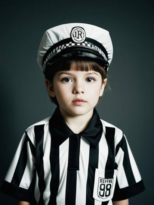 Child in Referee Costume Portrait