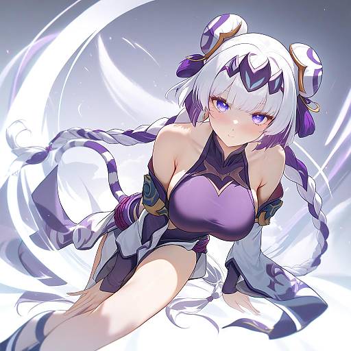 Illustration of Haku (p&d), puzzle & dragons in the style of Solar (happymonk)