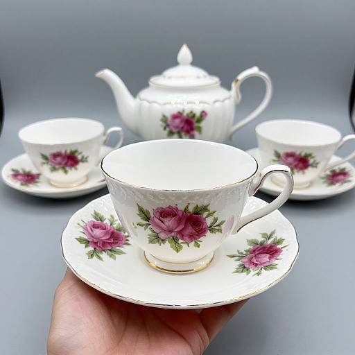 Elegant Royal Albert Rose Tea Set