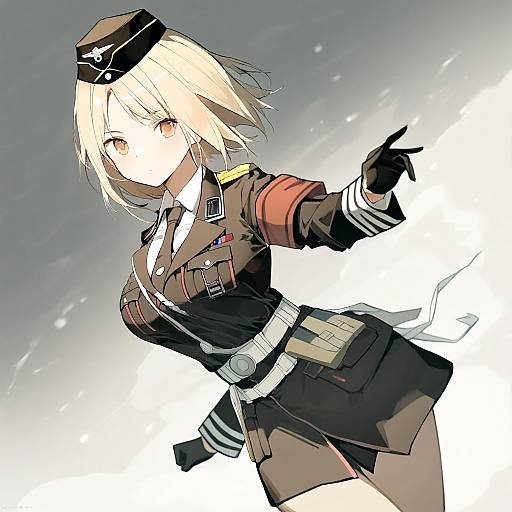 Illustration of Mp40 (girls' frontline), girls' frontline in the style of Potg (piotegu)