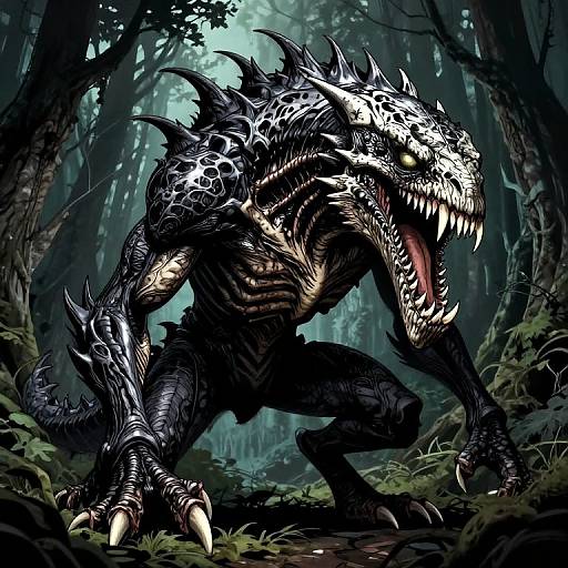 Hyperdetailed Eldritch Feraligator Illustration