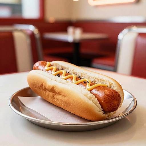 Retro Diner Hot Dog Scene