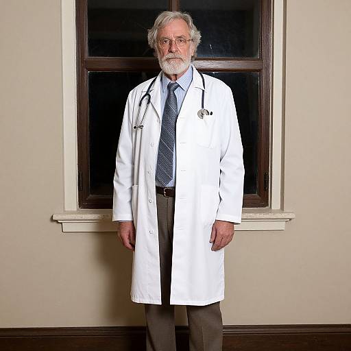 Vintage Doctor in White Coat