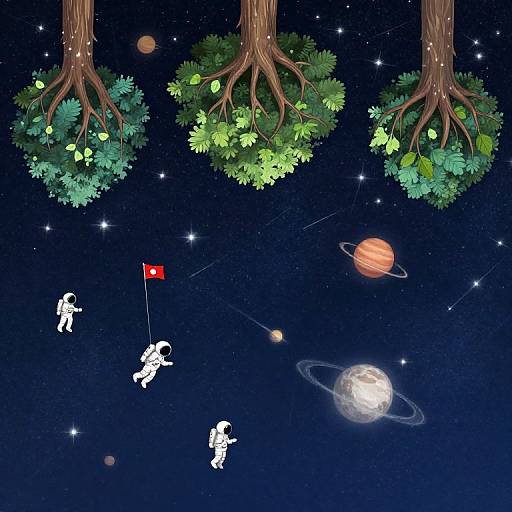 Upside-Down Cosmic Tree Landscape