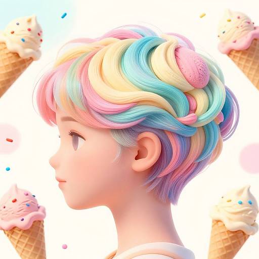 Ice Cream Inspired Colorful Haircuts