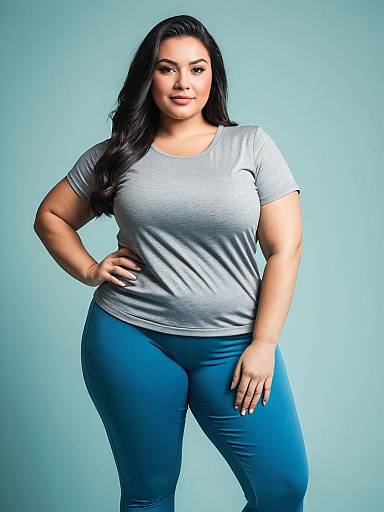 Plus Size Activewear Woman Pose