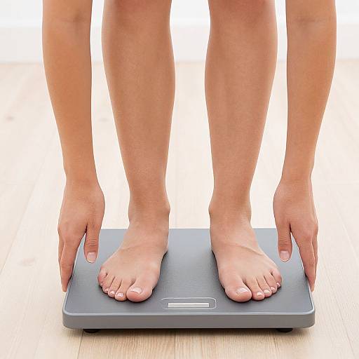 Woman Checking Her Weight