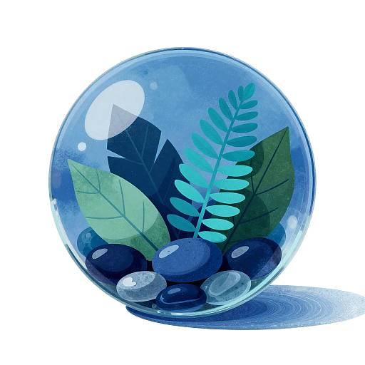 Contemporary Translucent Glass Orb