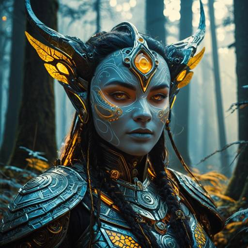 Ancient Forest Guardian with Cyborg Armor