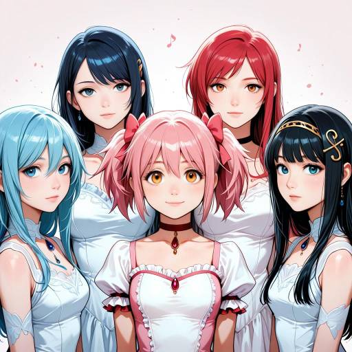 Musical Note Hair Girls Illustration