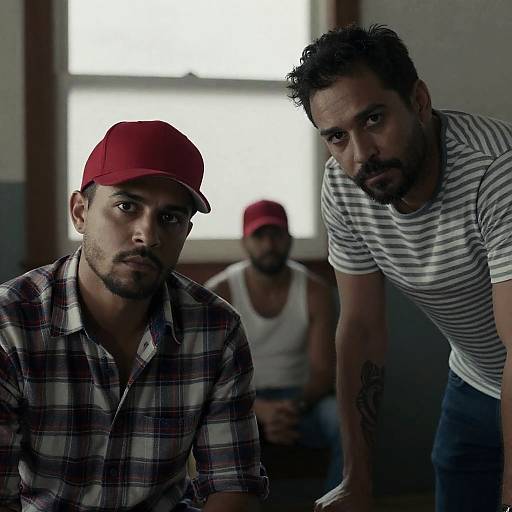 Intense Indoor Portrait of Two Men