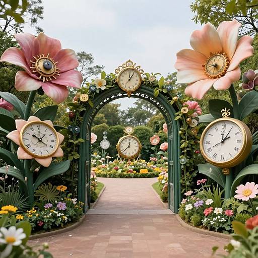 Surreal Garden of Living Timepieces