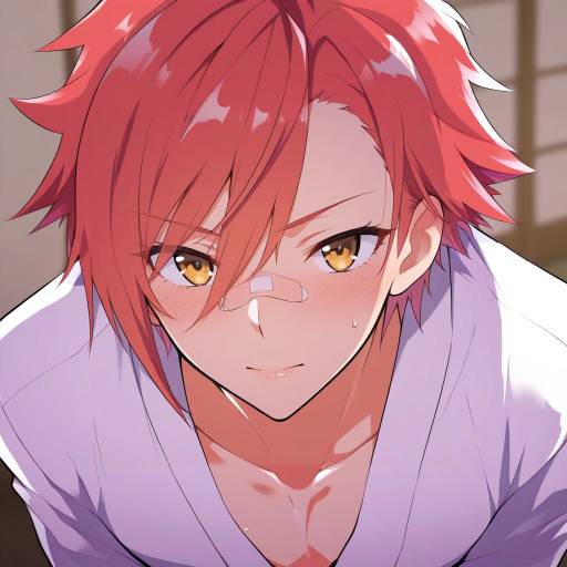 Illustration of Aizen kunitoshi, touken ranbu in the style of Caburi