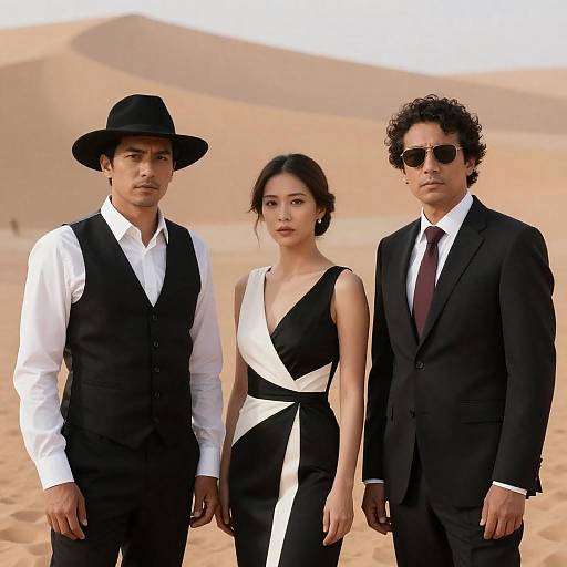 Desert Portrait of Three Individuals