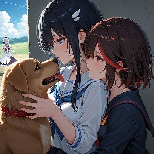 Illustration of Guts (kill la kill), kill la kill in the style of Kujou danbo