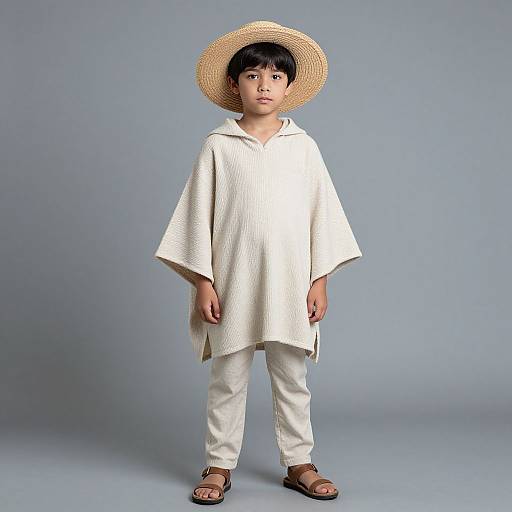 Solo Male in Sombrero Poncho Costume